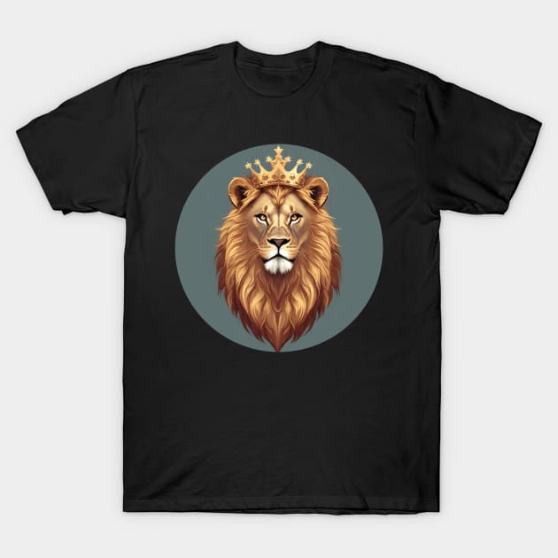 Regal Lion with Crown no.4 T-Shirt by Donperion